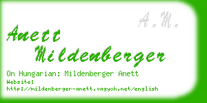 anett mildenberger business card